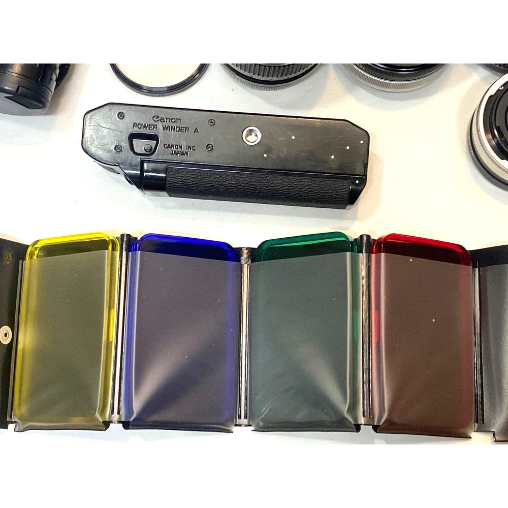 Lot of Vintage Camera Lenses Filters Cameras and Accessories
